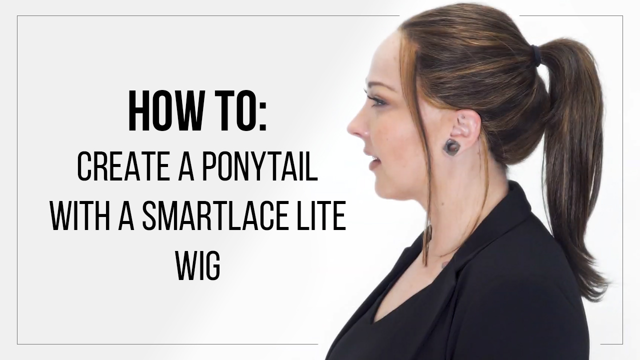 Creating a ponytail with a SmartLace Lite wig